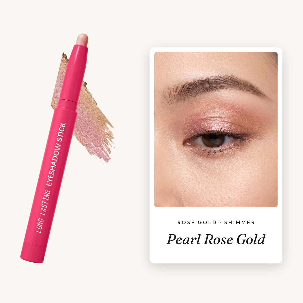 kin Eyeshadow stick in Pearl Rose Gold