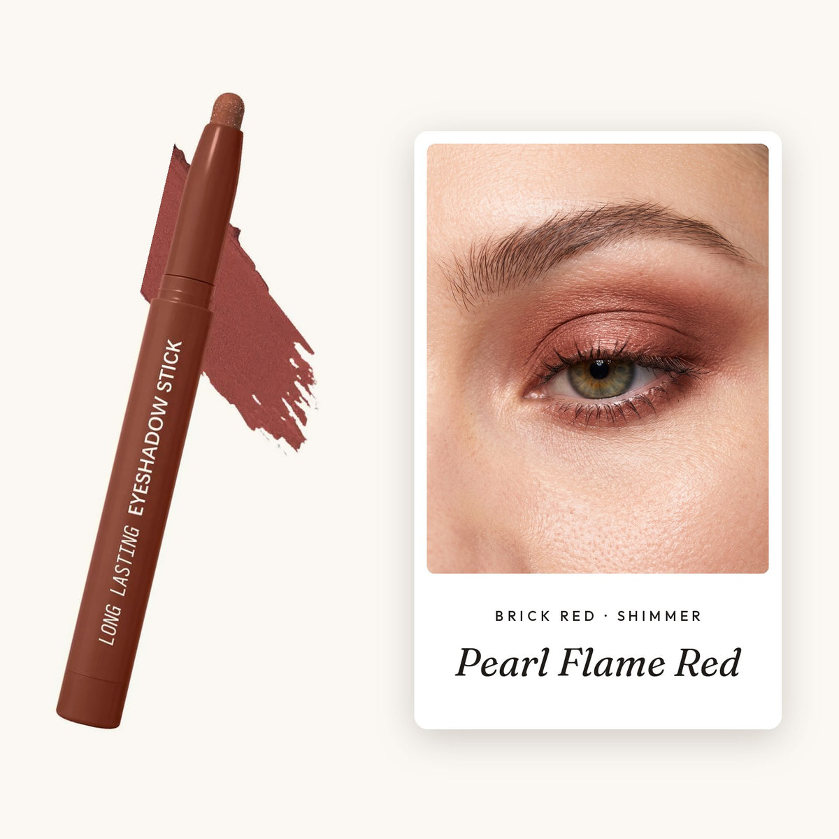 kin Eyeshadow stick in Pearl Flame Red