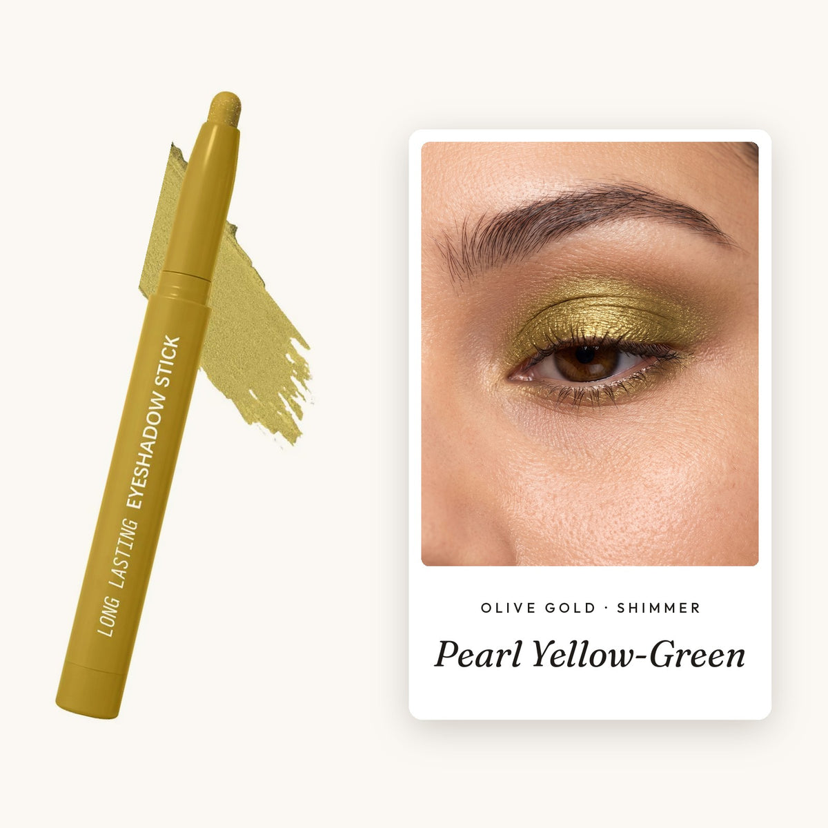 kin Eyeshadow stick in Pearl Yellow-Green