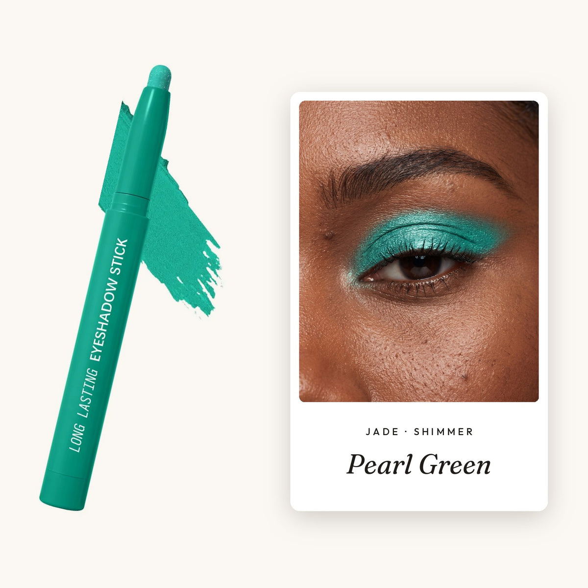 kin Eyeshadow stick in Pearl Green