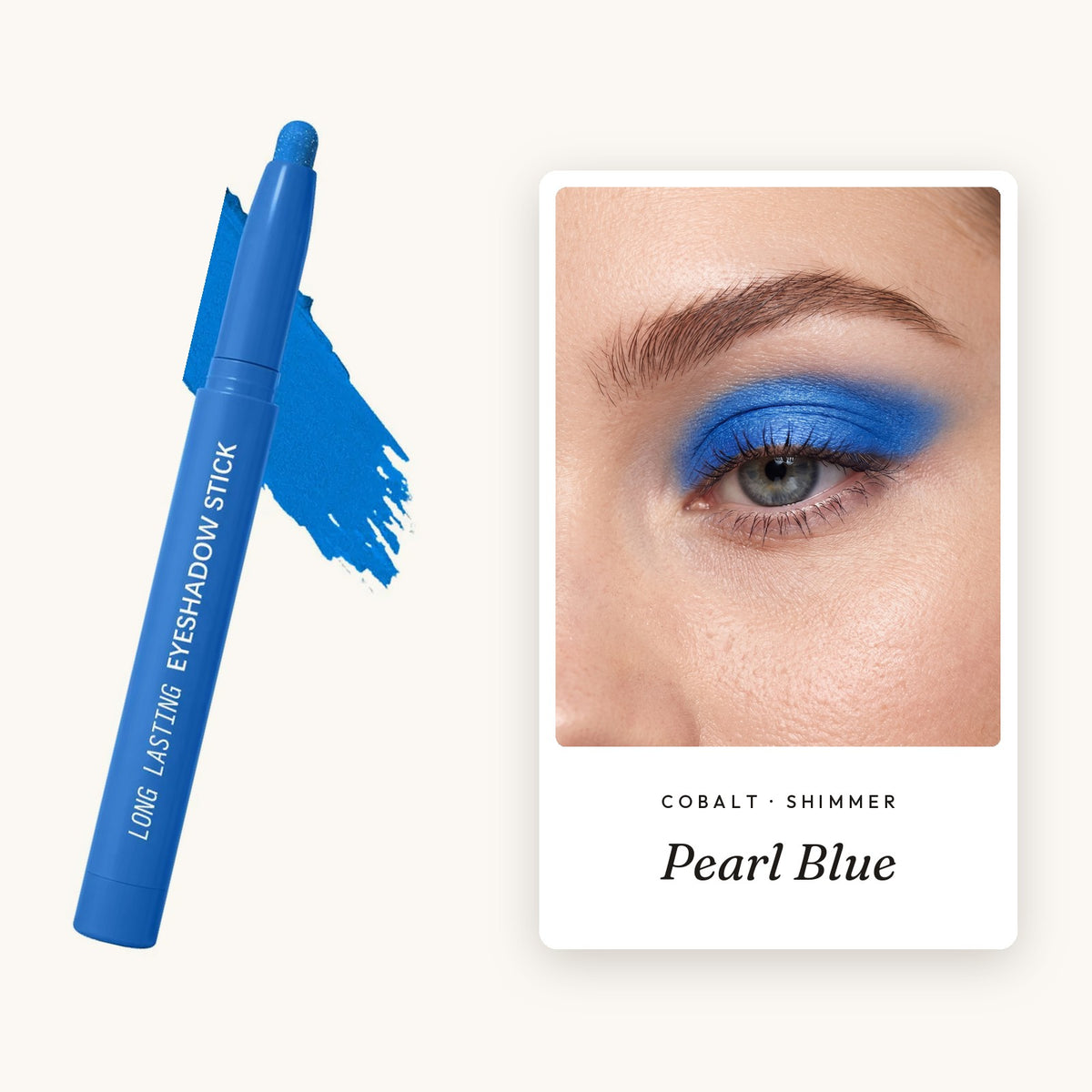 kin Eyeshadow stick in Pearl Blue